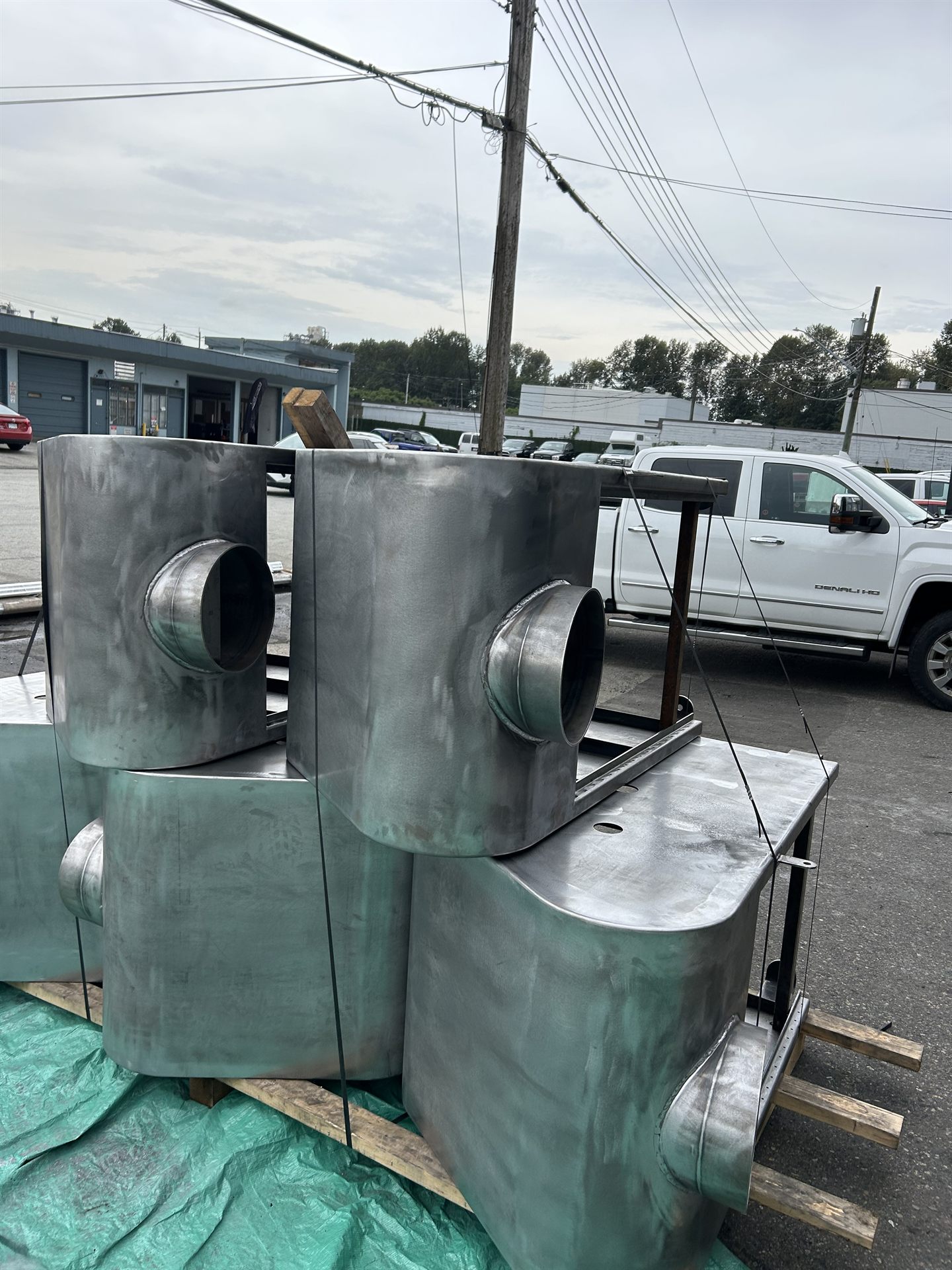 Custom stainless steel ductwork and hoppers